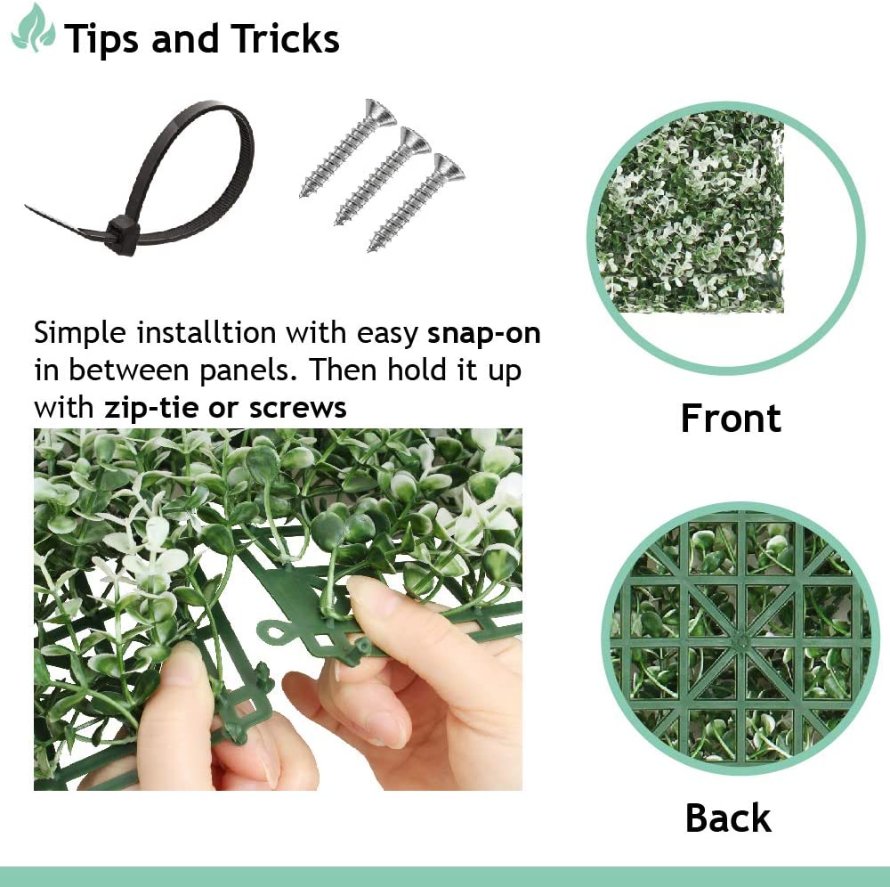 Artificial Boxwood Hedge Vertical Panel (50cm X 50cm,2.6sqft)