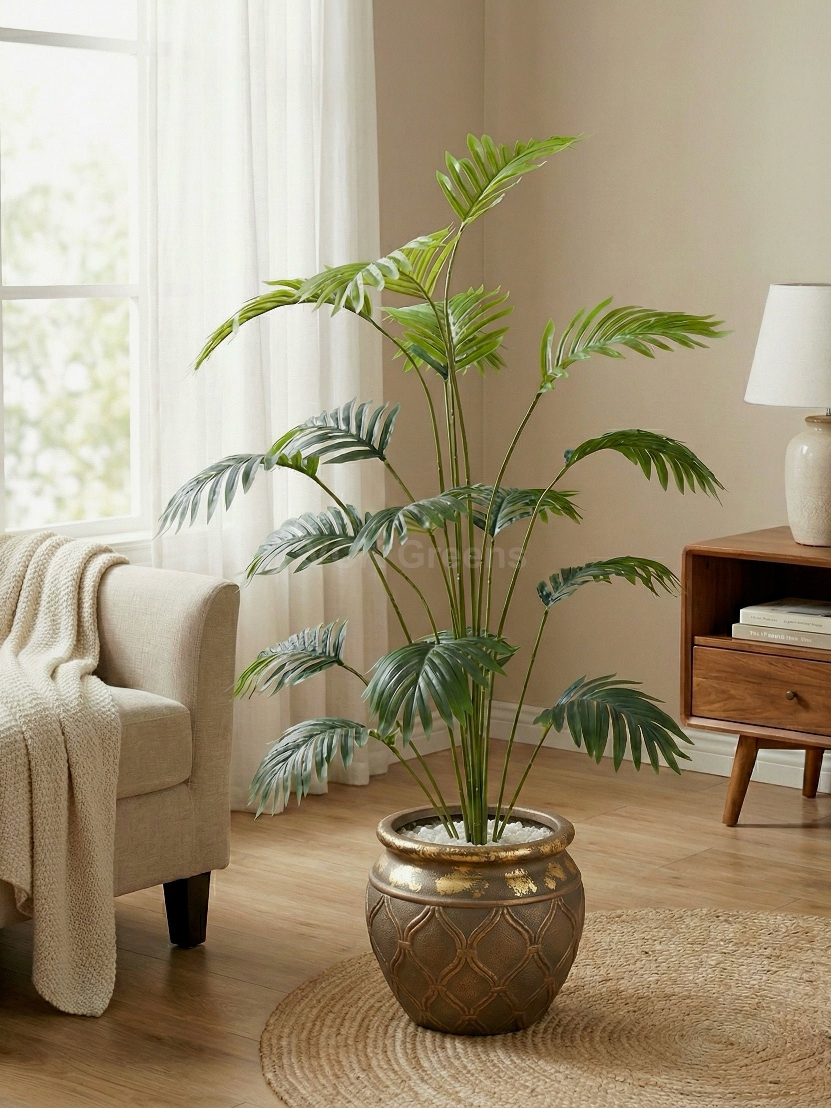 areca palm interior design Artificial Areca Palm Plant 3.5ft – VCK Greens