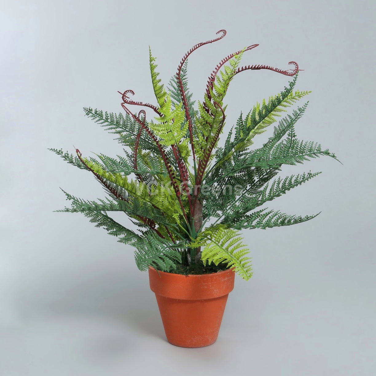 Nearly Natural 22-in Artificial Fern Plant In Decorative Planter