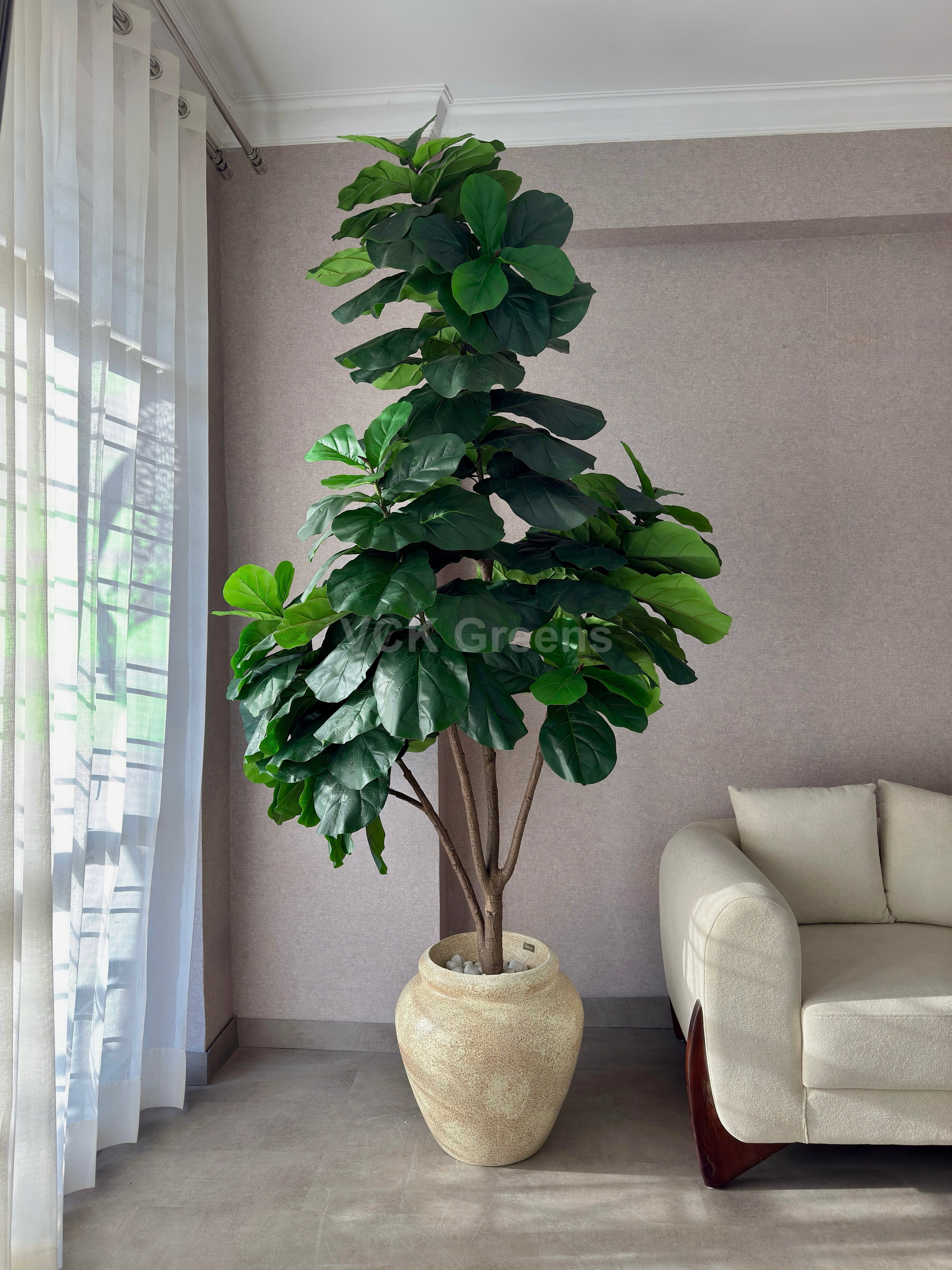 7ft fiddle leaf fig tree Artificial Tall Fiddle Leaf Fig Plant 8.7ft – VCK Greens