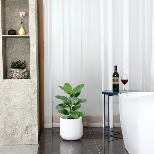 Artificial Rubber Plant 2.2ft With Pot