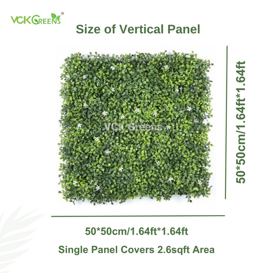 Artificial Boxwood Hedge Vertical Panel (50cm X 50cm,2.6sqft)