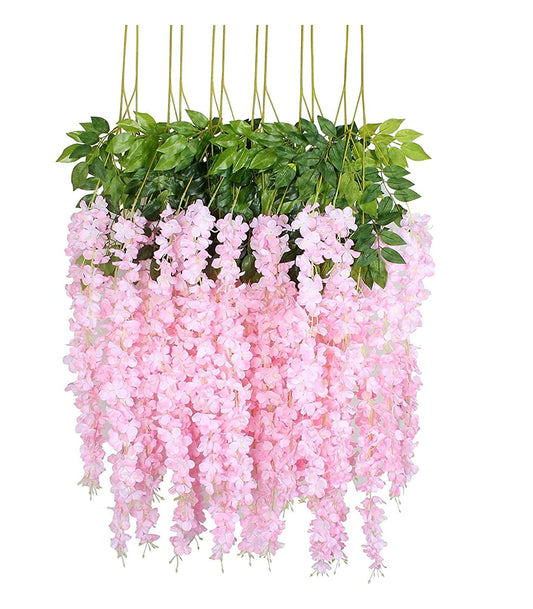 Artificial Dense Wisteria Hanging Flowers