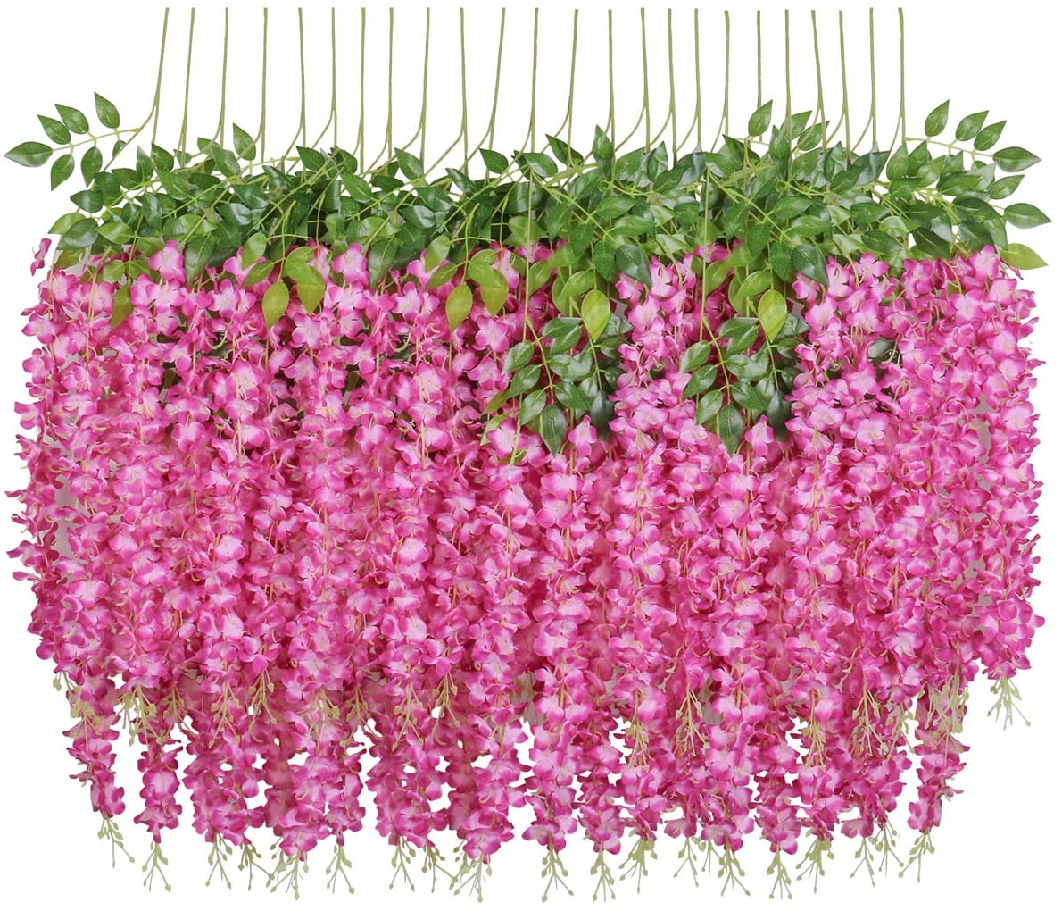 Artificial Dense Wisteria Hanging Flowers