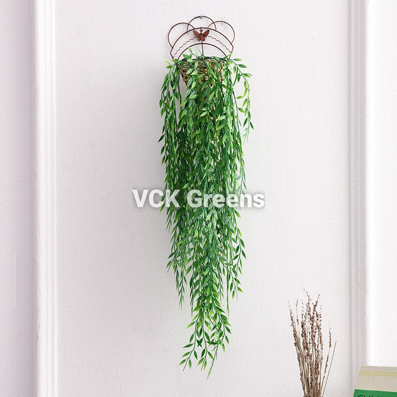 Artificial Bamboo Leaves Hanging Creeper (2.5 Feet, Set of 1)