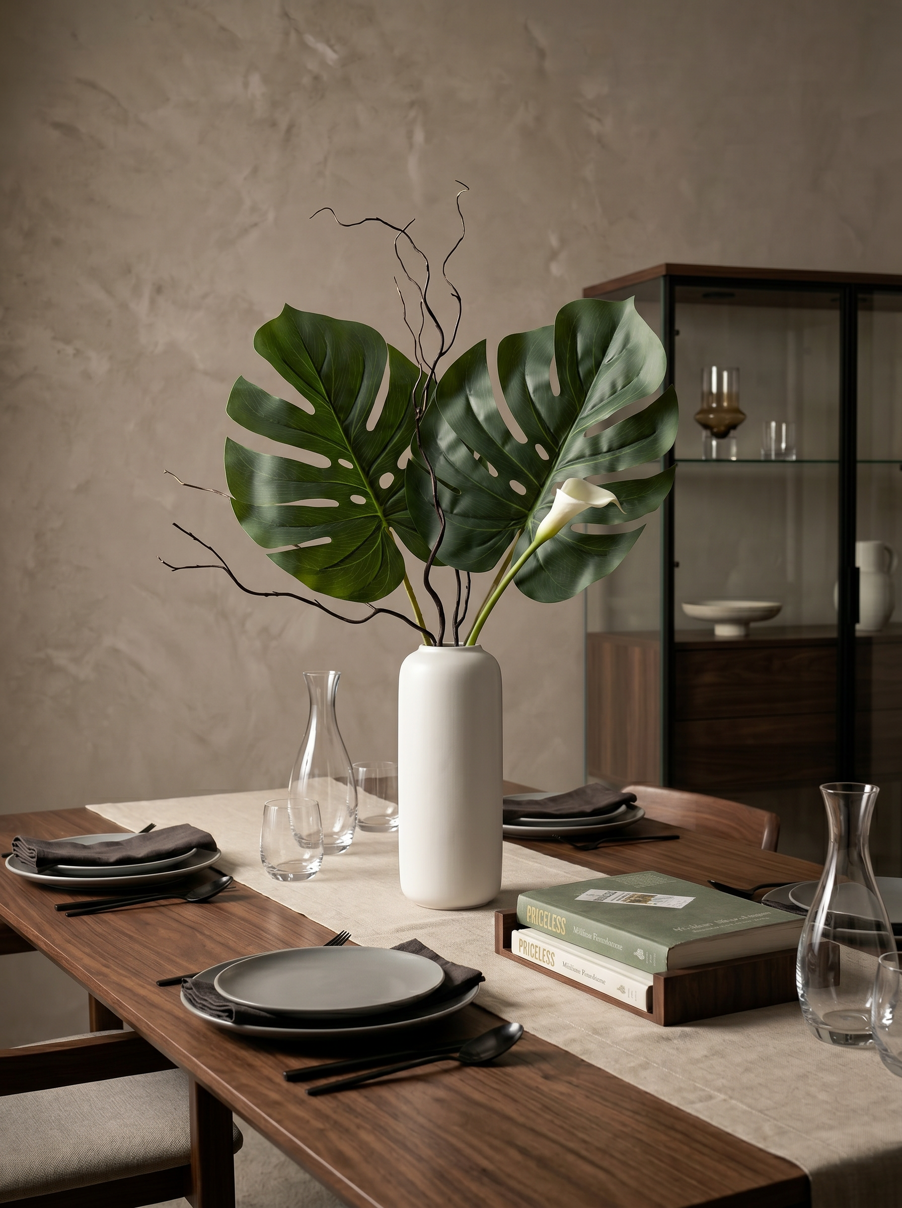 Artificial Big Monstera sticks (Set of 2)