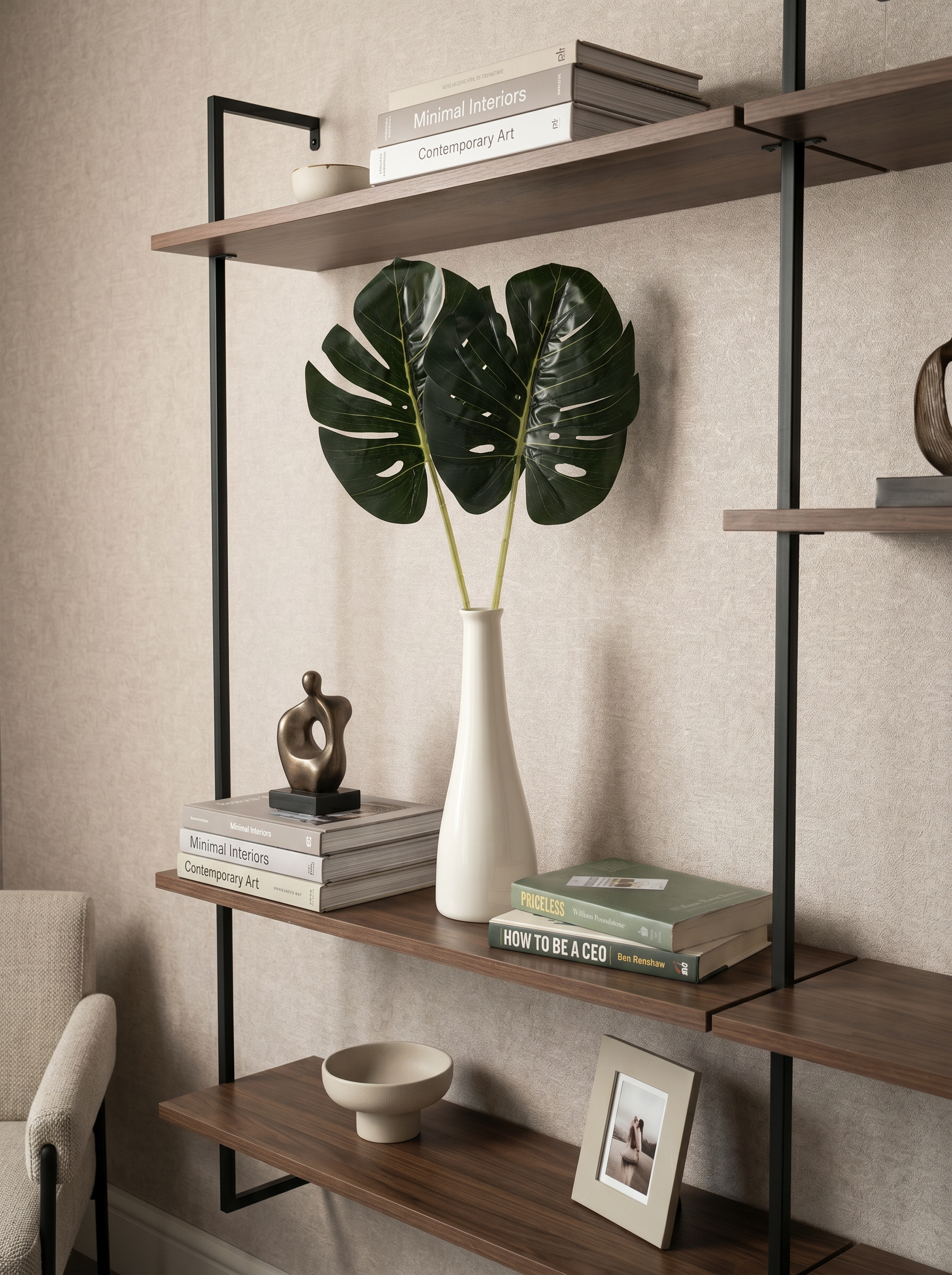 Artificial Small Monstera sticks (Set of 2)