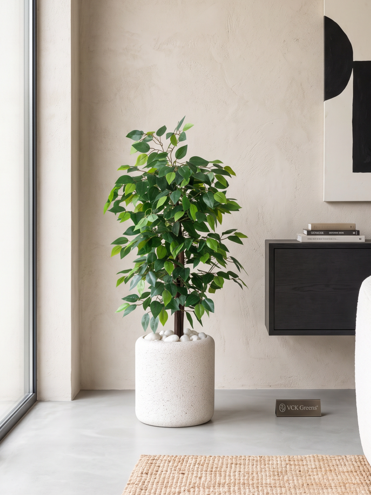 Artificial Green Ficus Tree 3ft