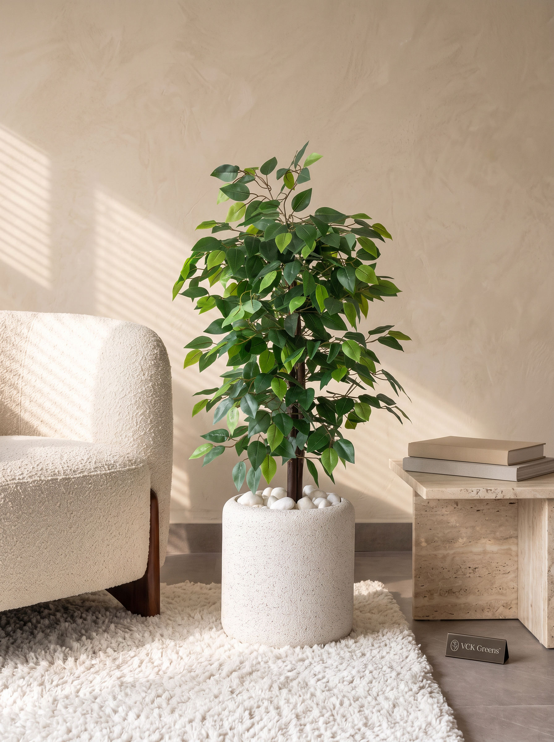 Artificial Green Ficus Tree 3ft