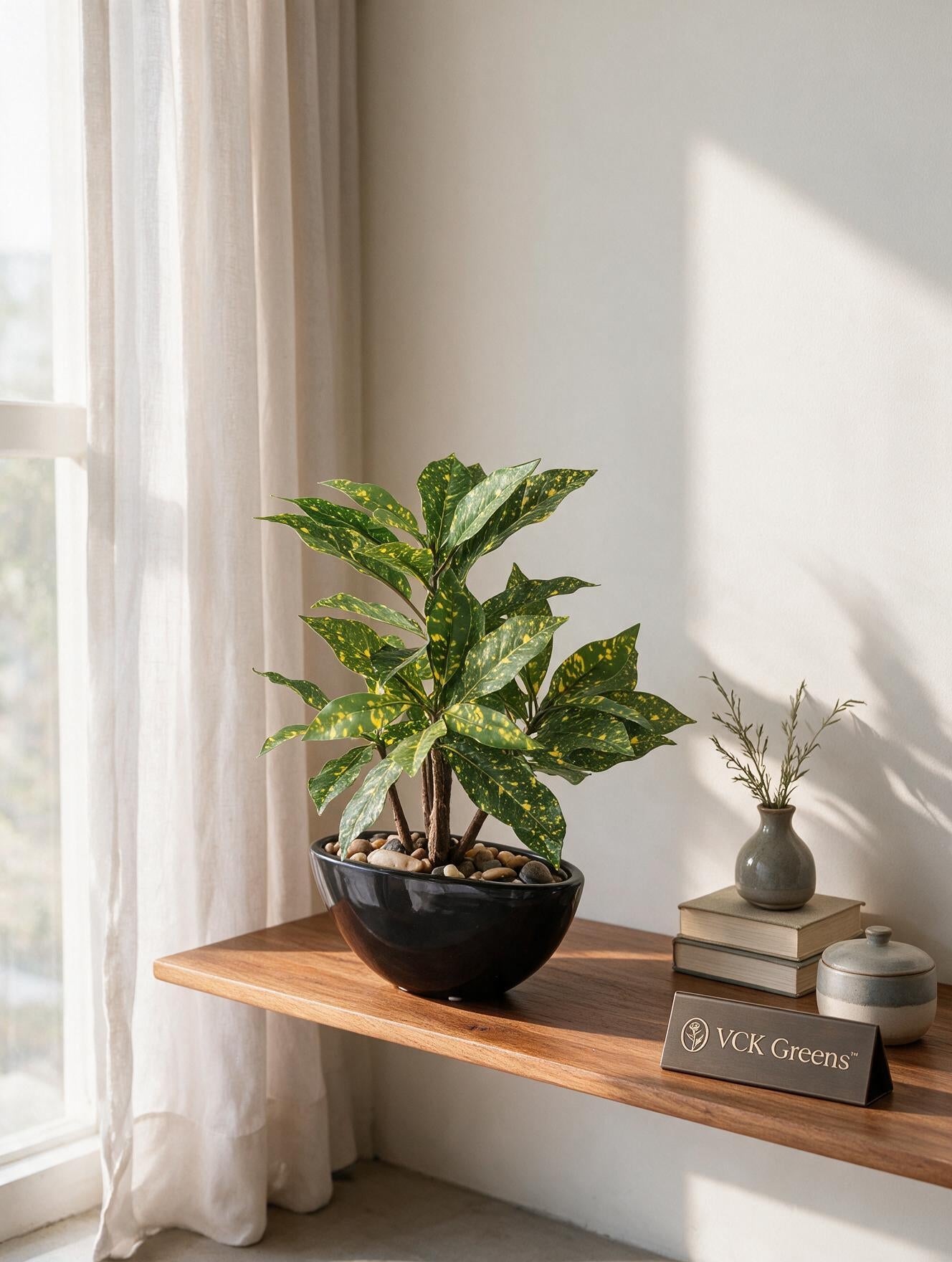 Artificial Croton Bonsai 1ft