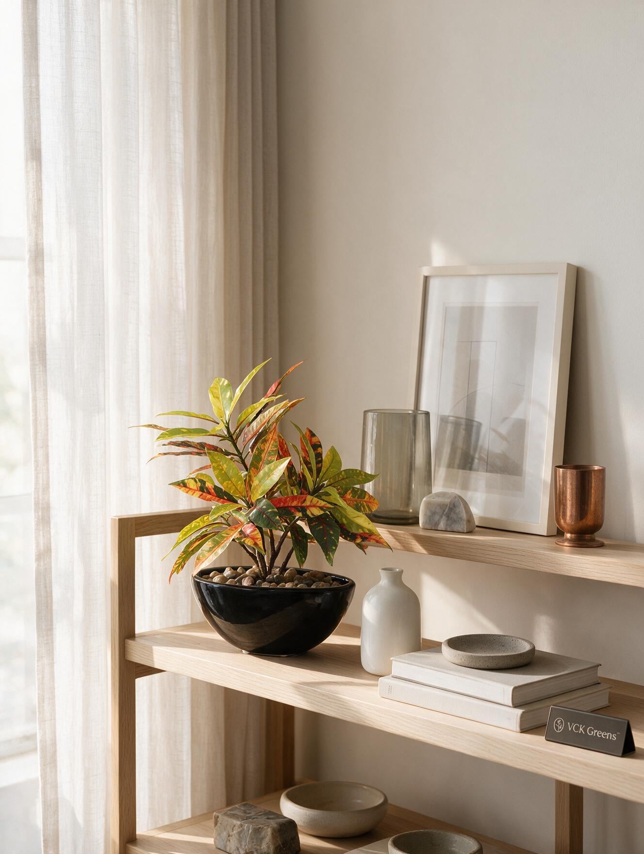 Artificial Croton Bonsai 1ft