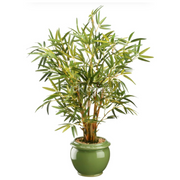 Artificial Big Bamboo Leaves Bonsai 2 Feet