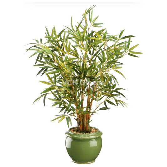 Artificial Big Bamboo Leaves Bonsai 2 Feet