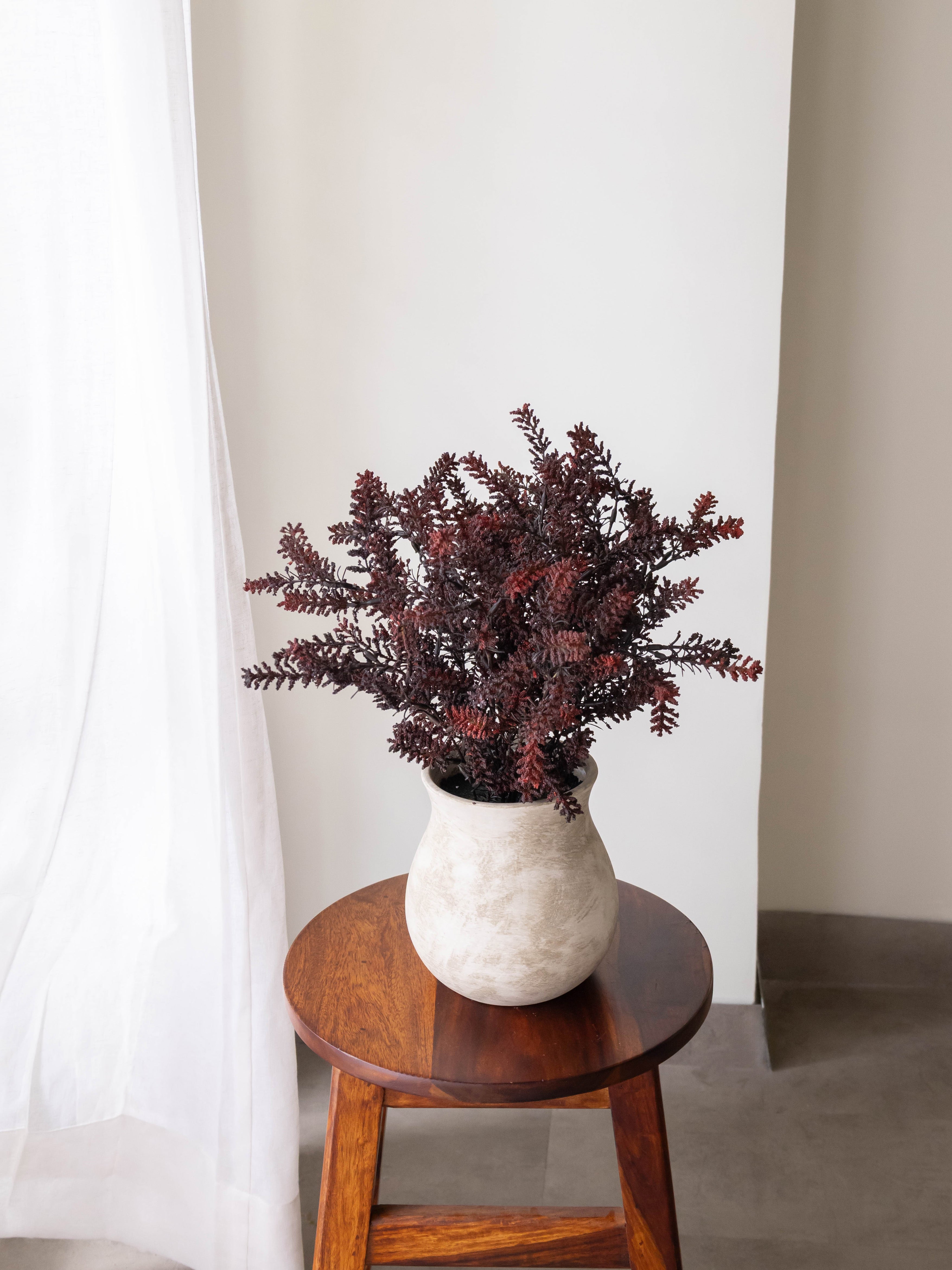Artificial Cedar Bush in Ceramic Vase 41cm