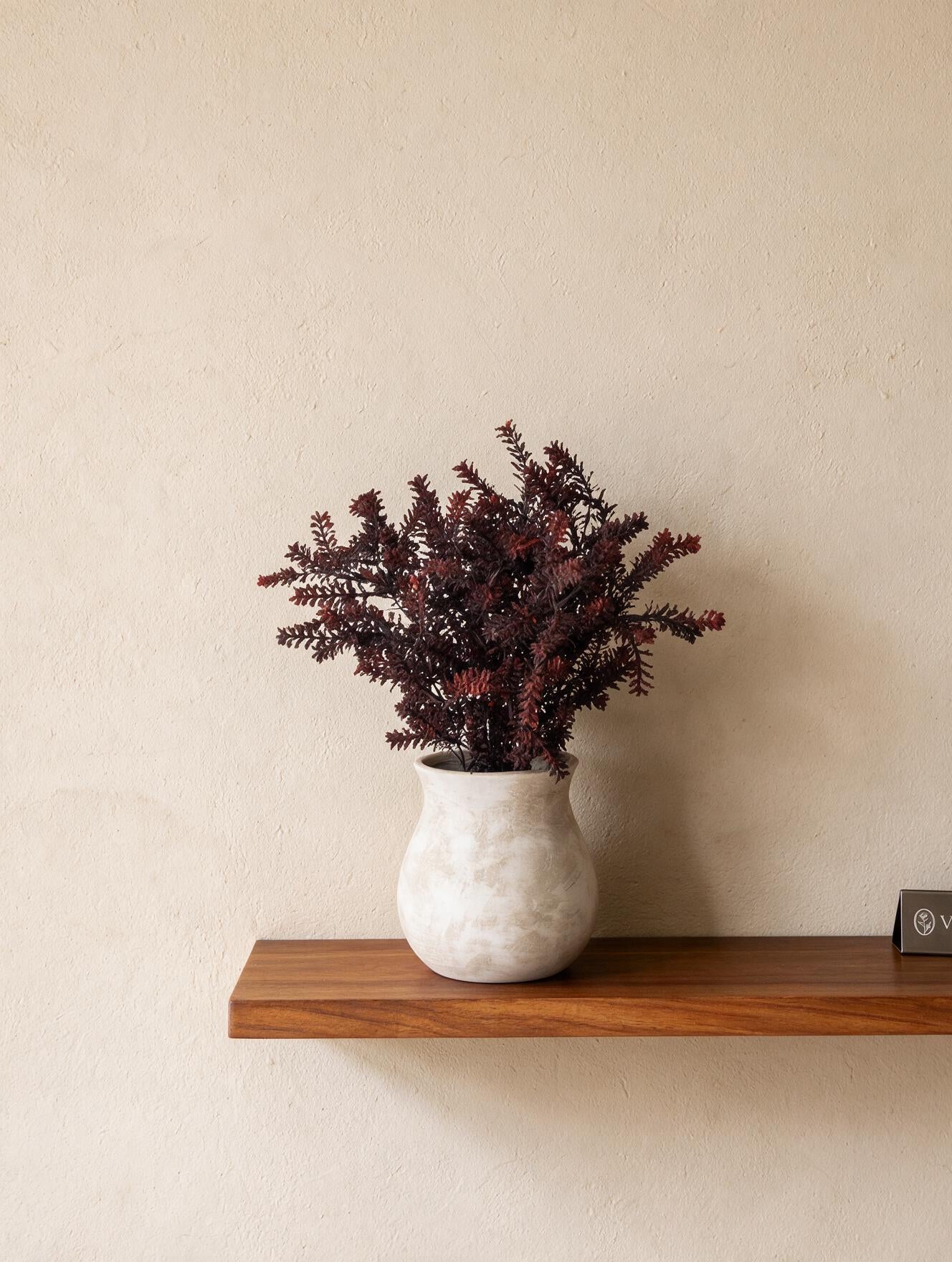 Artificial Cedar Bush in Ceramic Vase 41cm