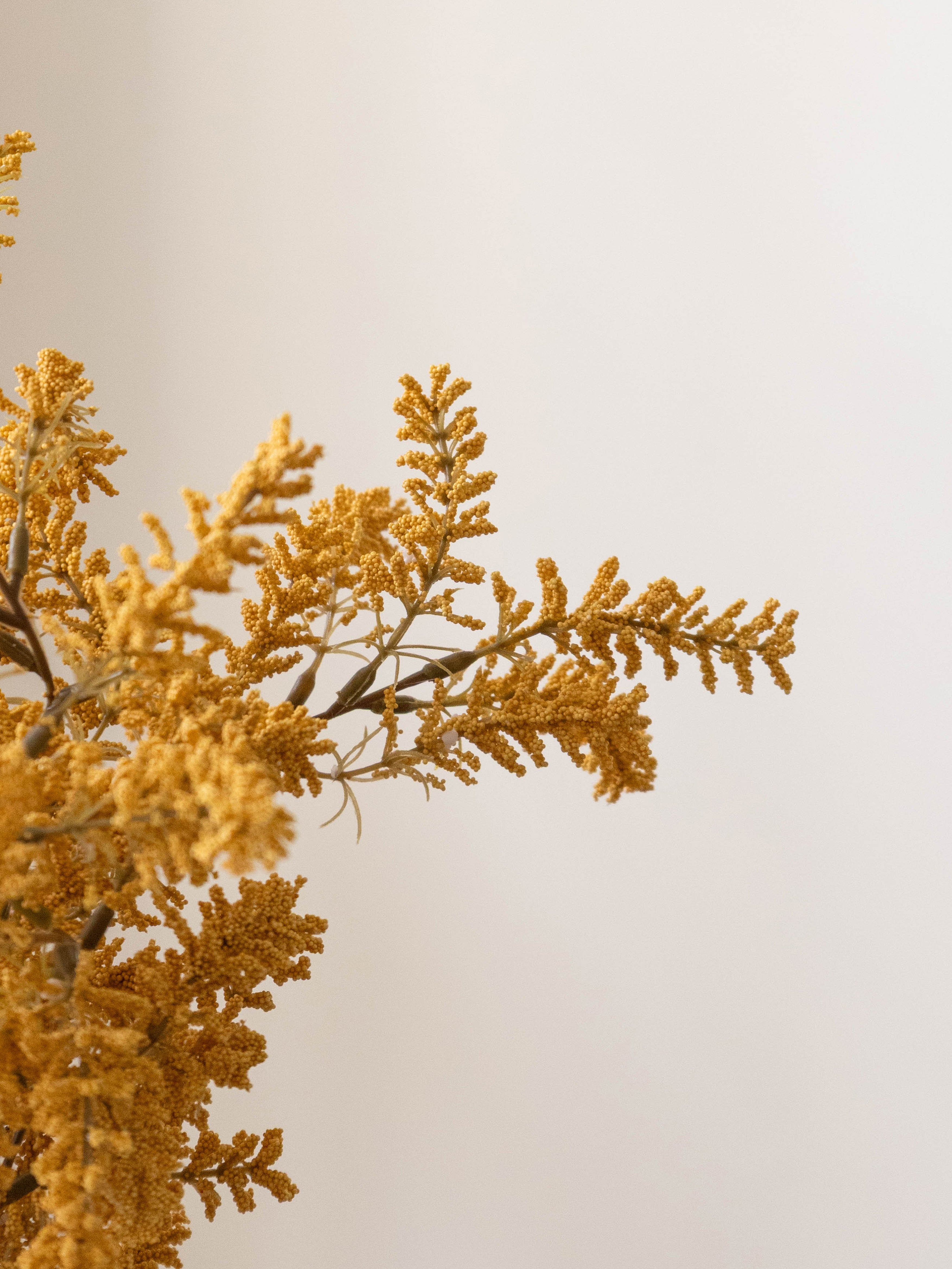 Artificial Golden Cedar Bush in Ceramic Vase 41cm