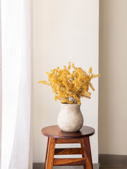 Artificial Golden Cedar Bush in Ceramic Vase 41cm