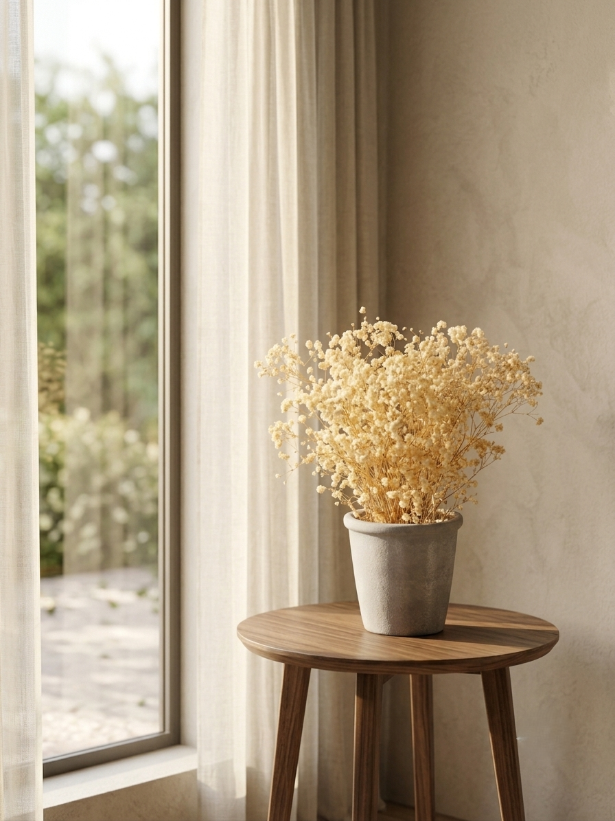 Preserved Baby’s Breath Table Top 24cm