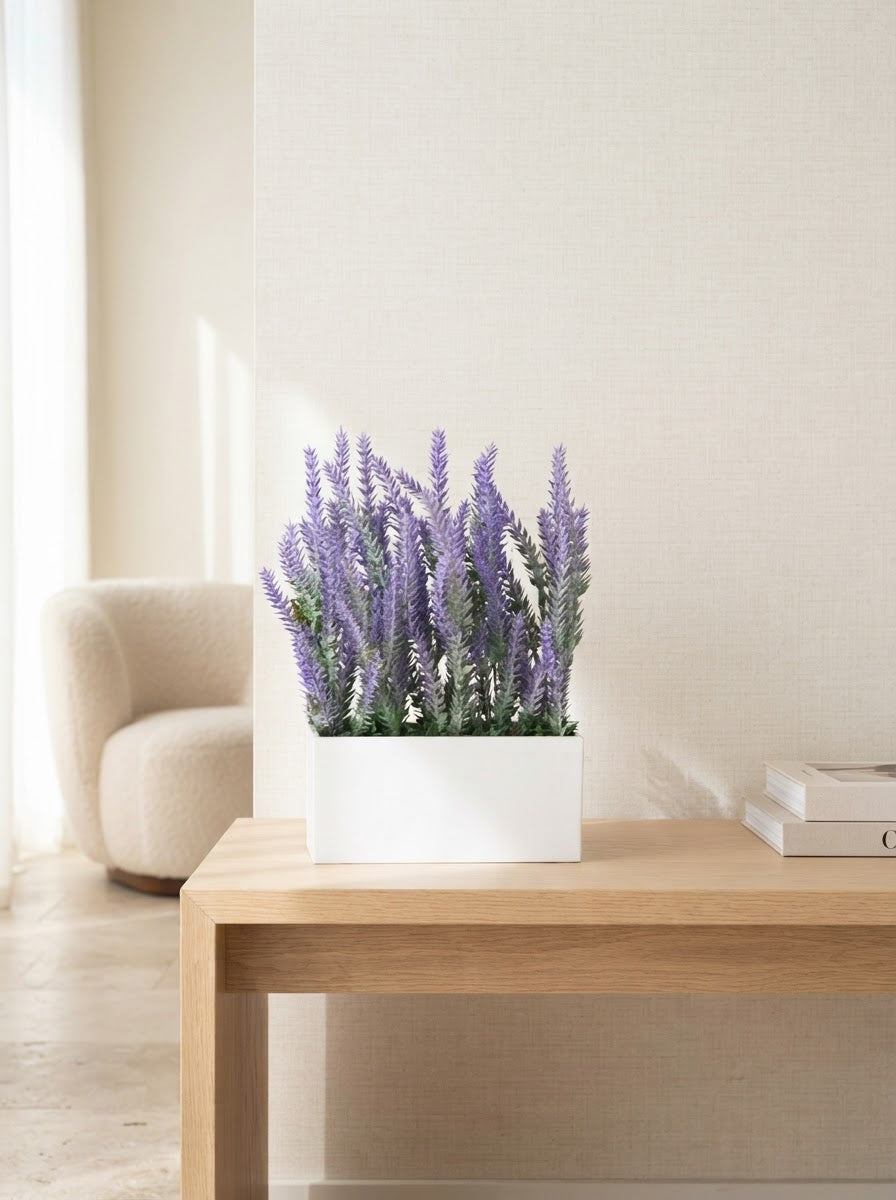 Artificial Lavender Spike Tabletop 25cm