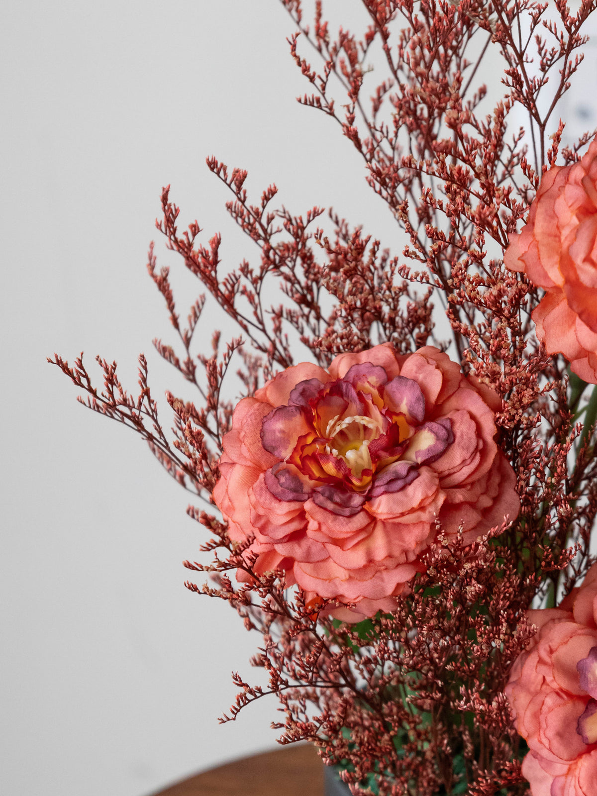 Coral Ember Floral Table Top