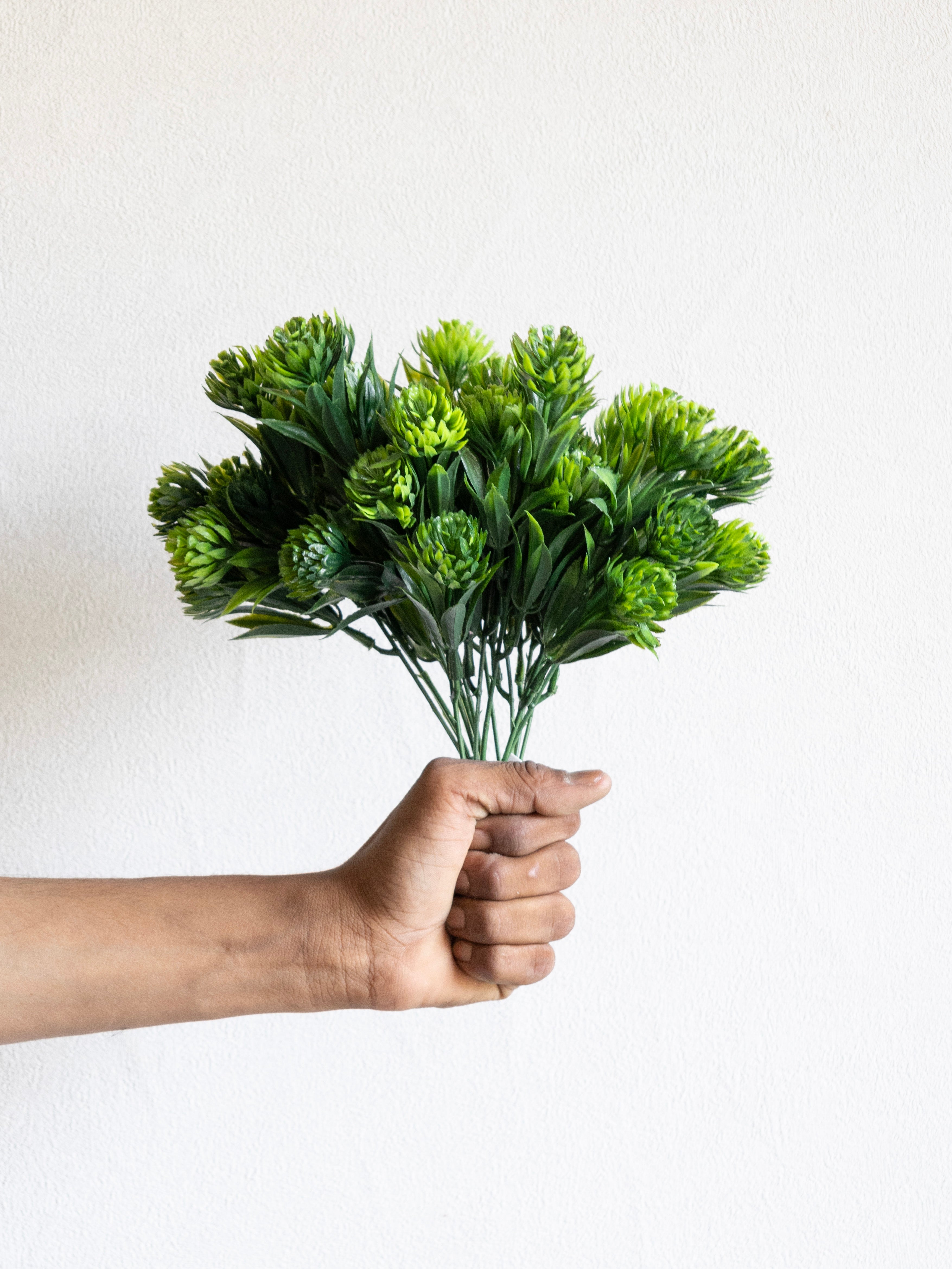 Artificial Pinecone Leaf Bunches (Set of 3)