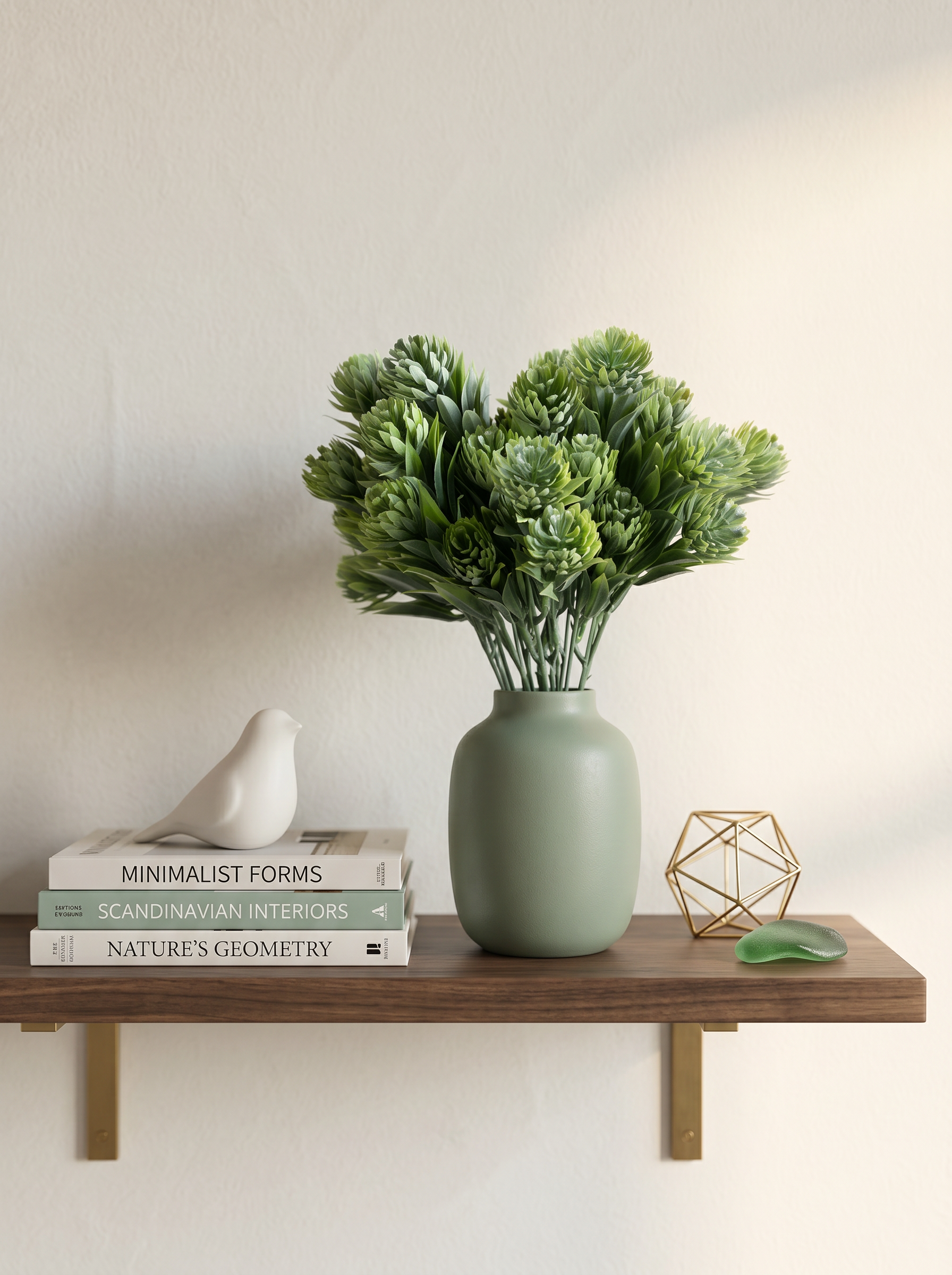 Artificial Pinecone Leaf Bunches (Set of 3)