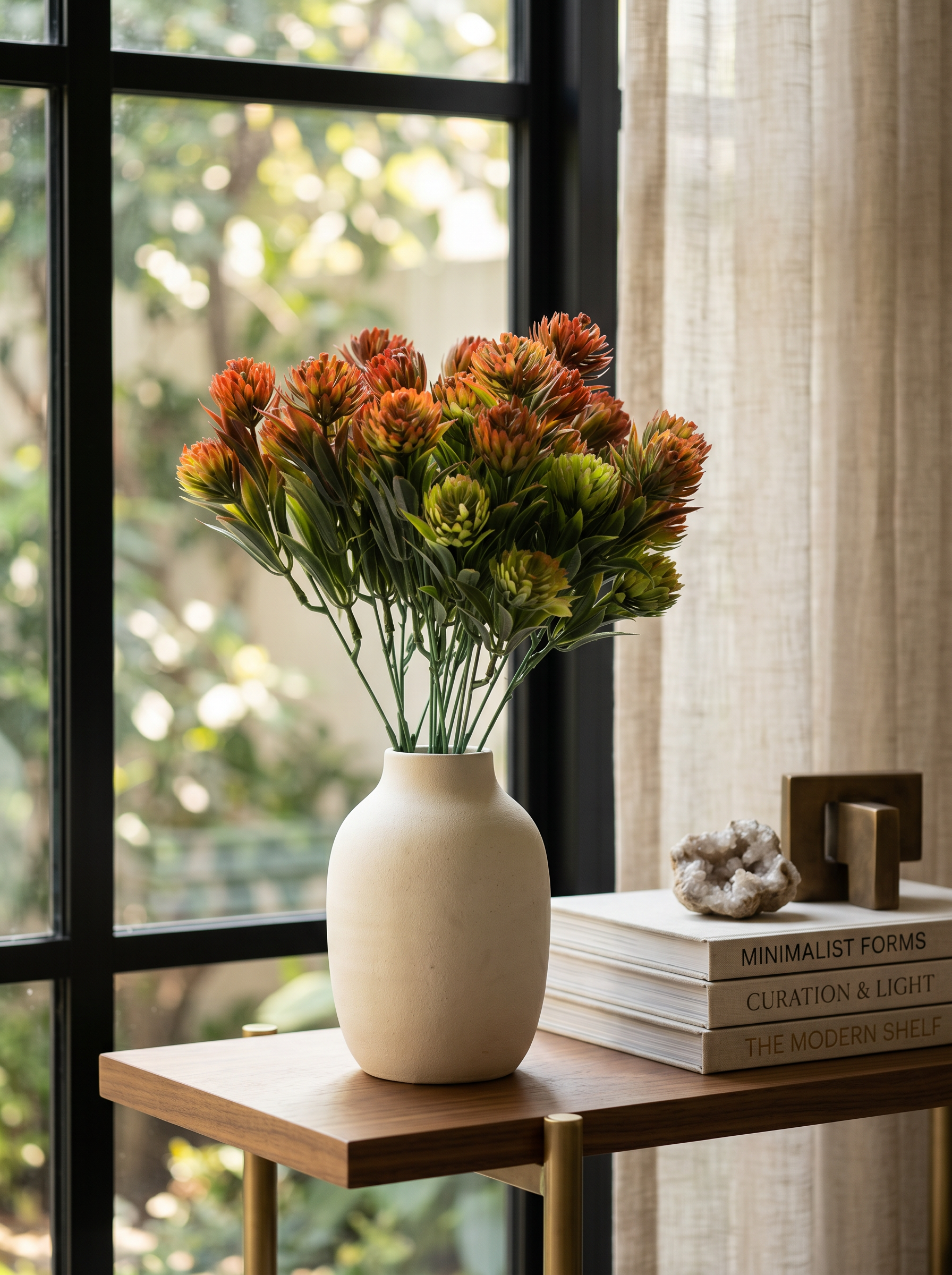 Artificial Pinecone Leaf Bunches (Set of 3)