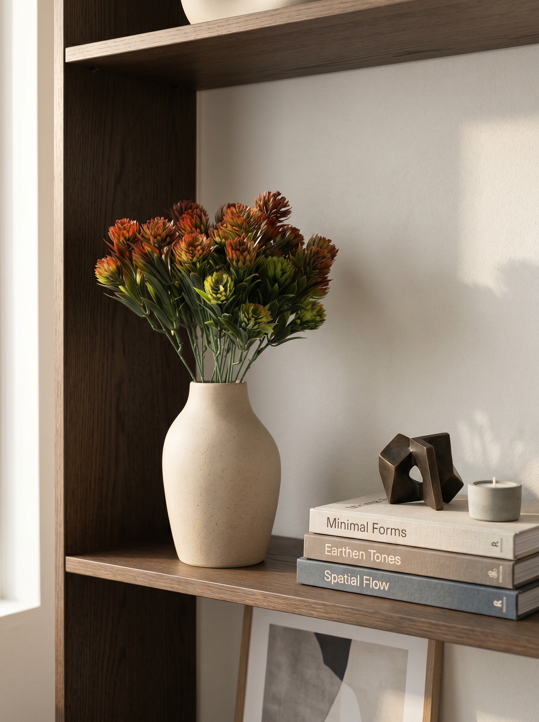 Artificial Pinecone Leaf Bunches (Set of 3)