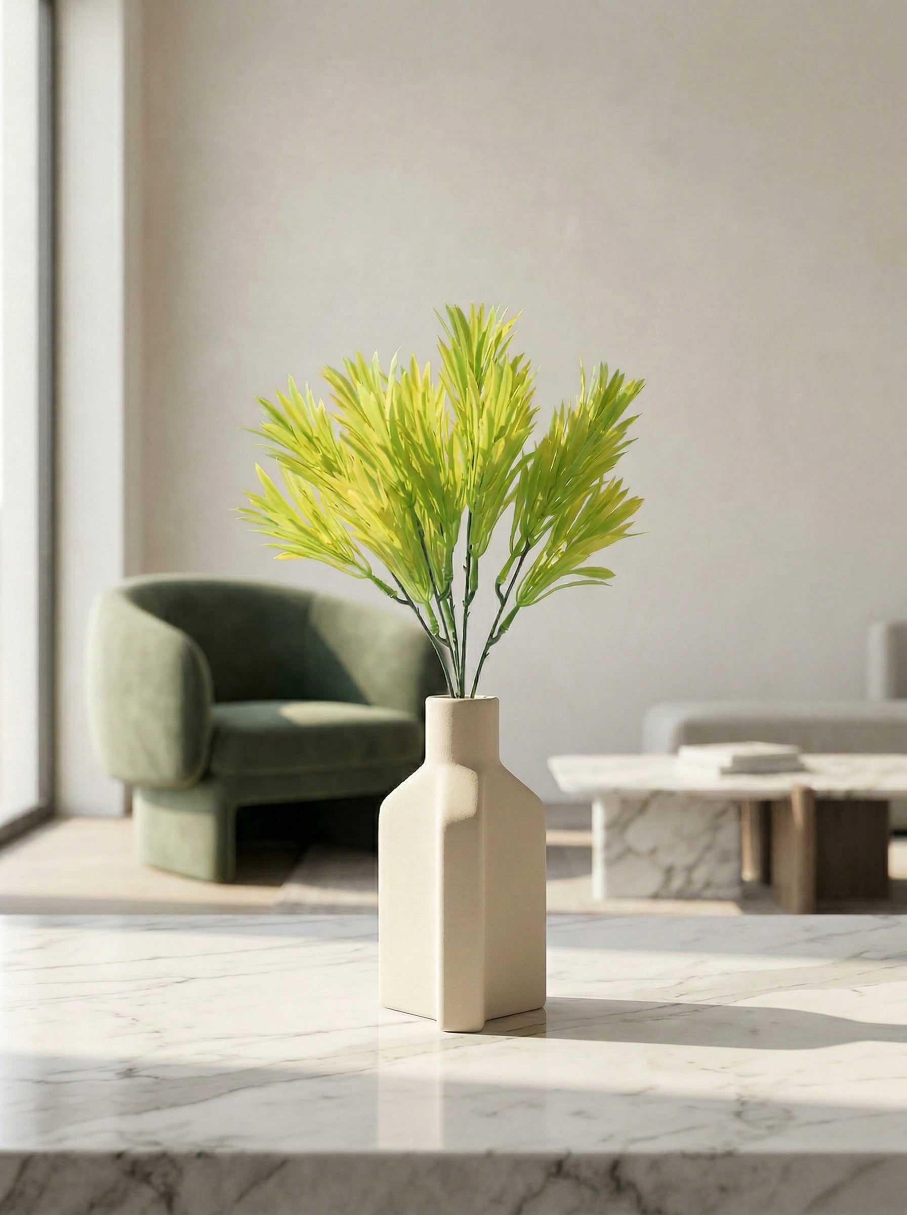 Artificial Yew leaf Bunch (Set of 3)