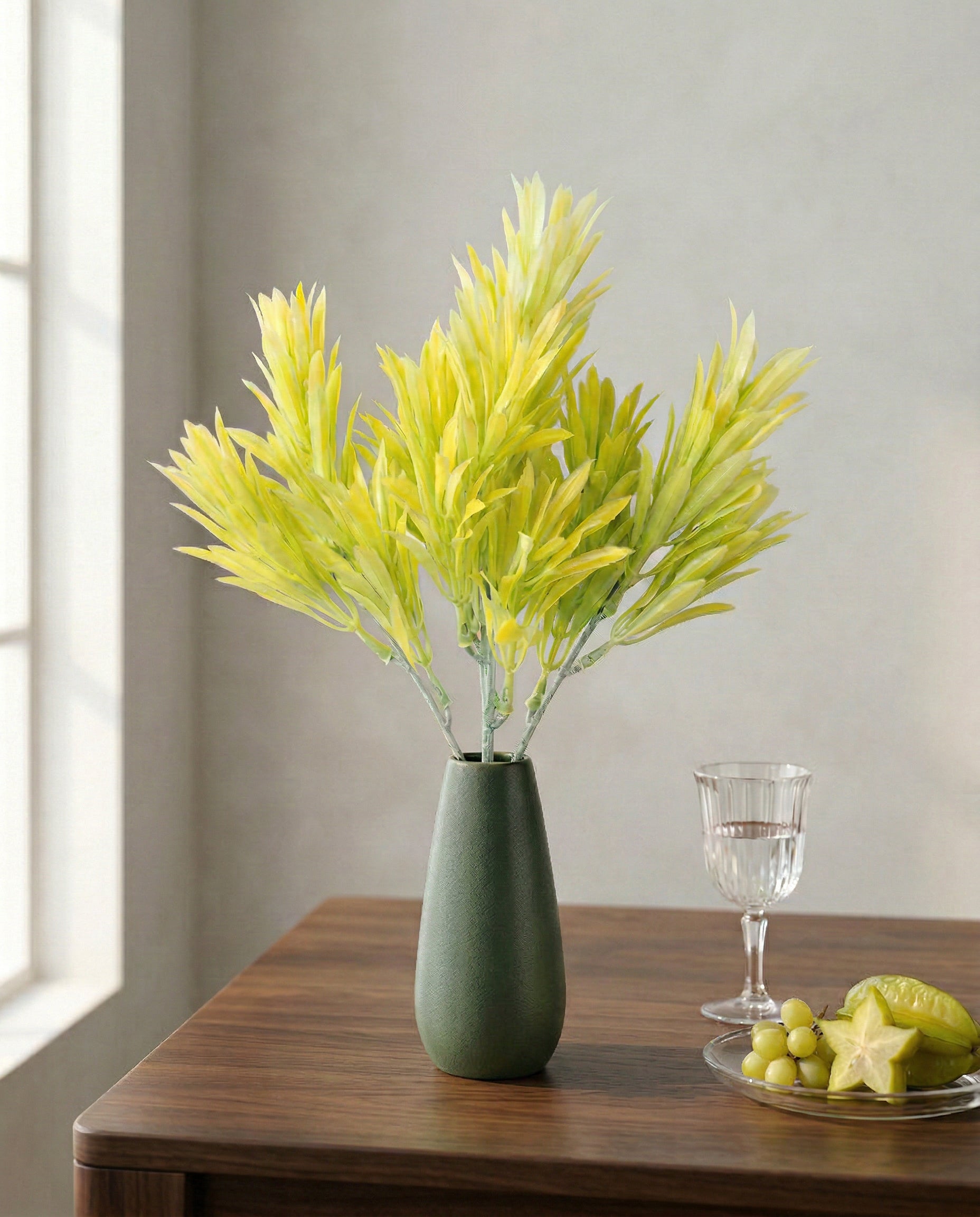 Artificial Yew leaf Bunch (Set of 3)