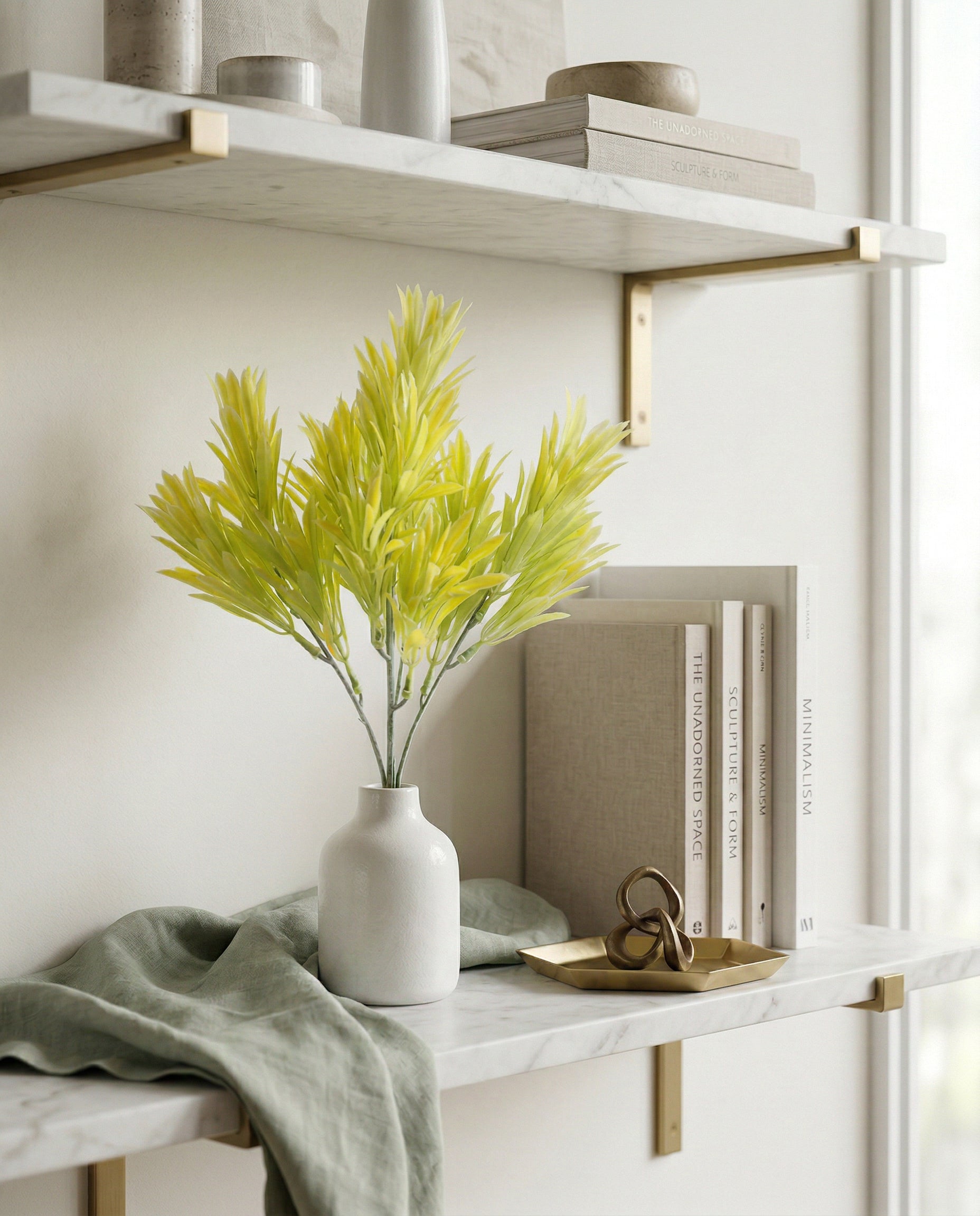 Artificial Yew leaf Bunch (Set of 3)