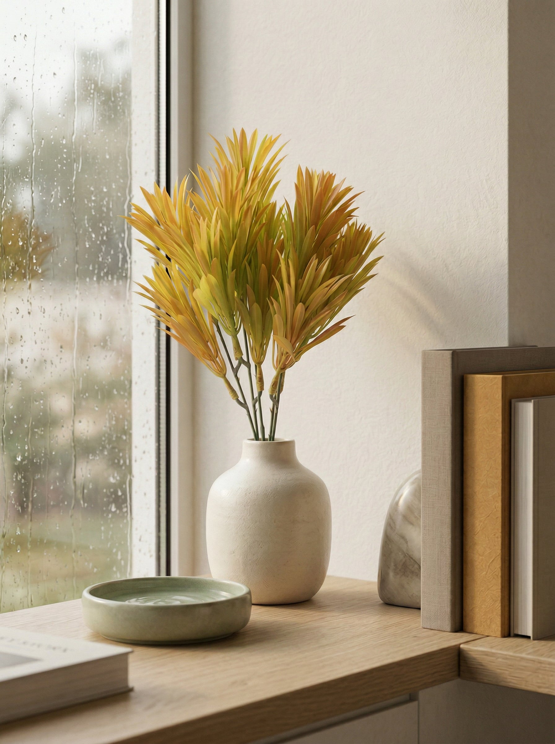Artificial Yew leaf Bunch (Set of 3)