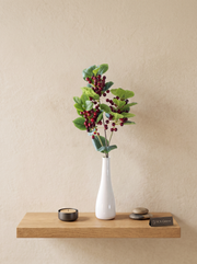 Artificial Crimson Berry Leaf Stem