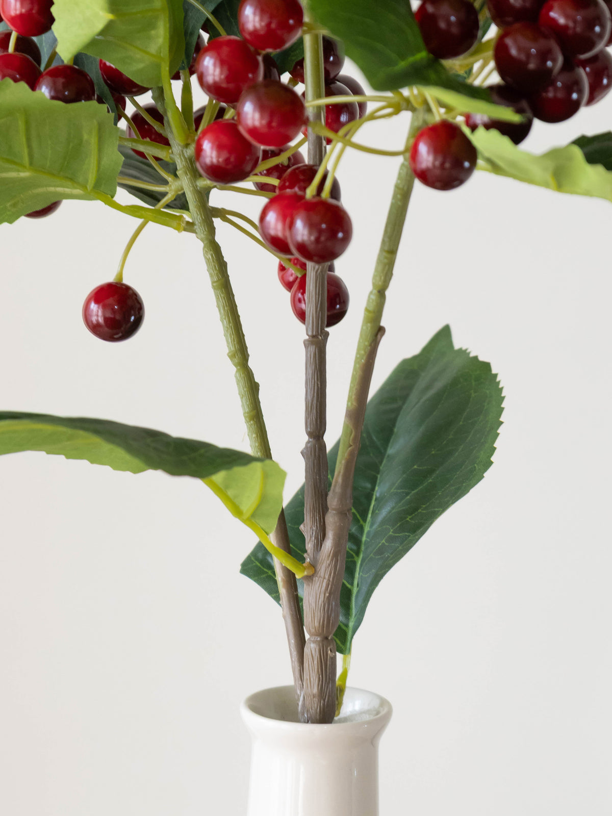 Artificial Crimson Berry Leaf Stem
