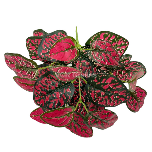 Artificial Red Peanut Leaf Bunches 33cm (Pack of 3pc)