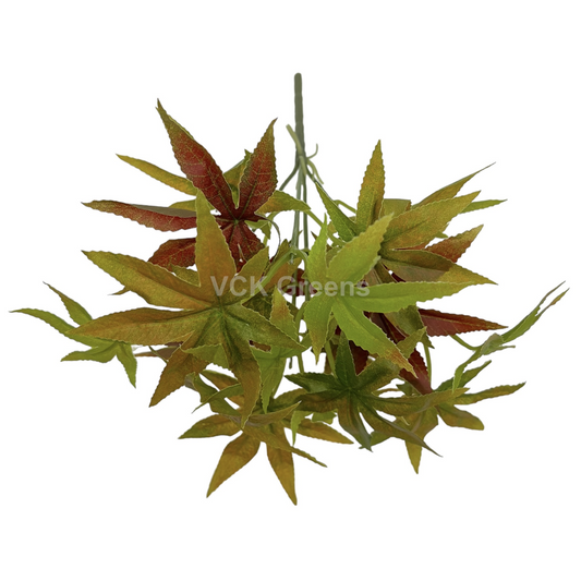 Artificial Real Touch Autumn Maple Leaf Bunch 25cm (Pack of 3pc)