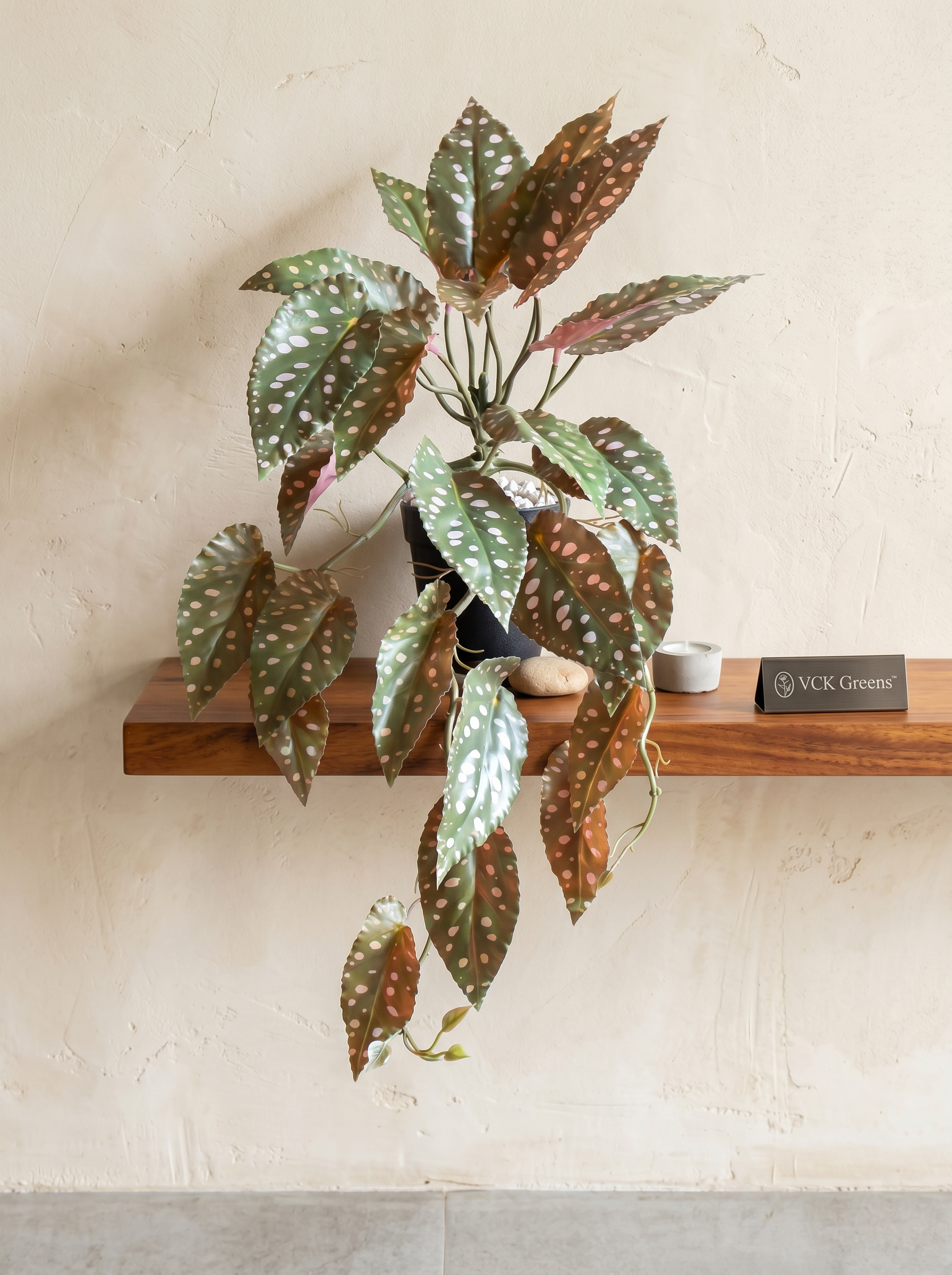 Artificial Green Begonia Leaf Creeper 50cm