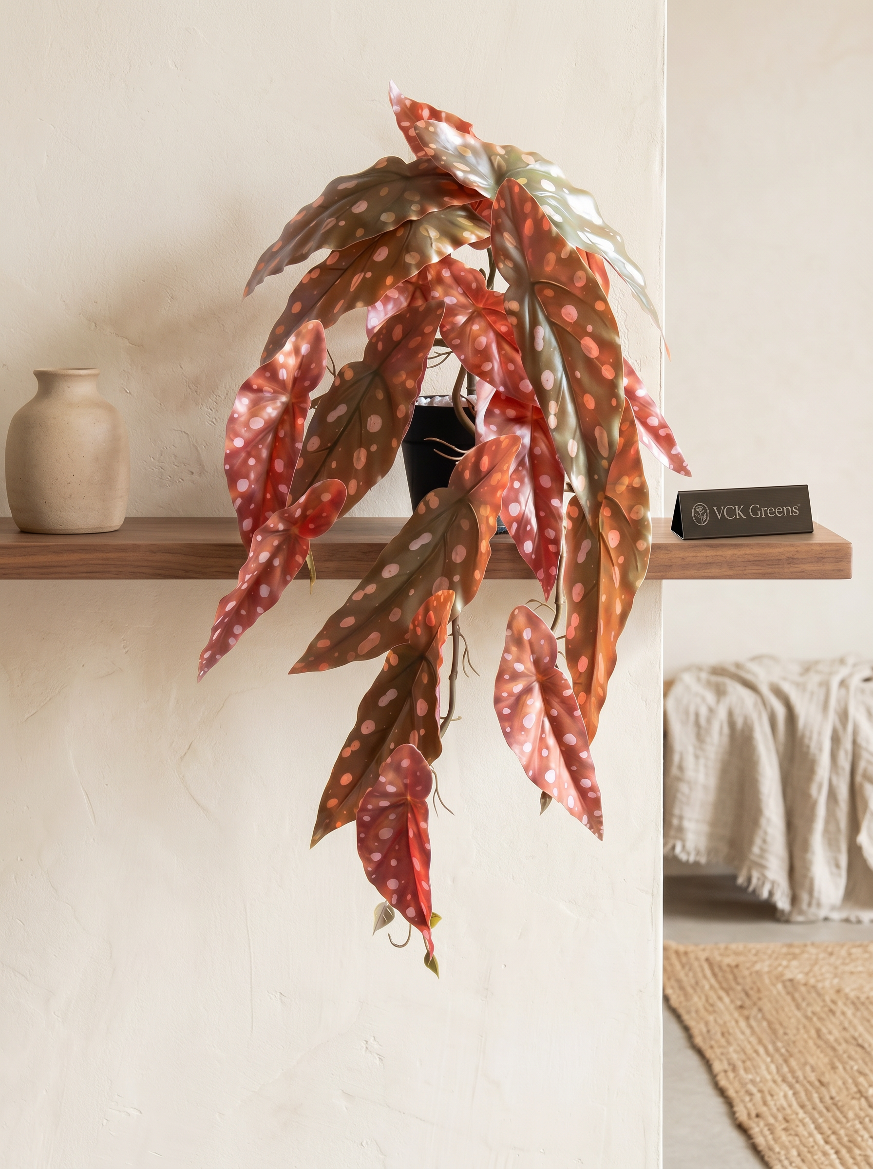 Artificial Autumn Polka Dot Begonia Creeper 50cm