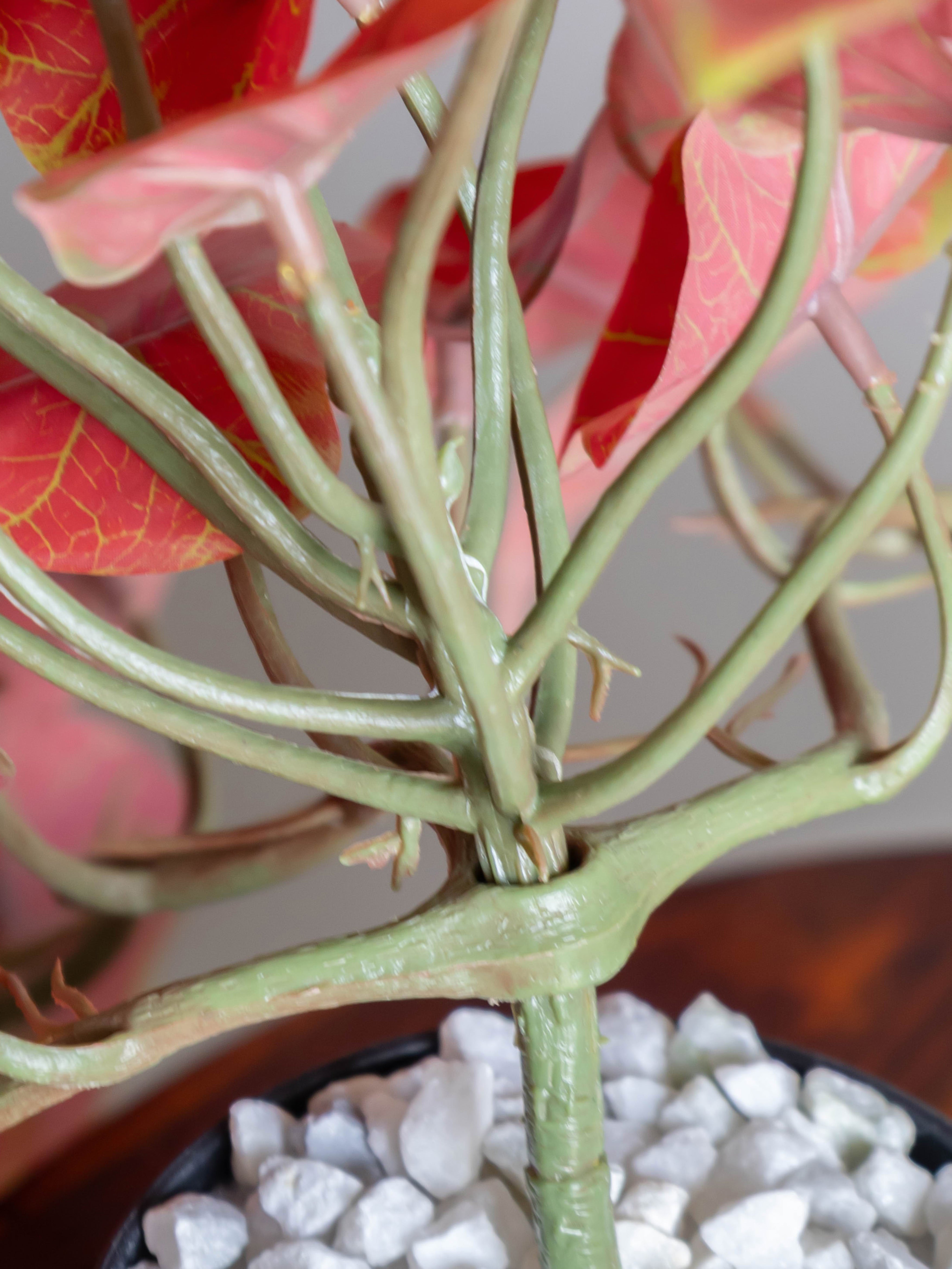 Artificial Crimson Red Caladium Creeper 50cm