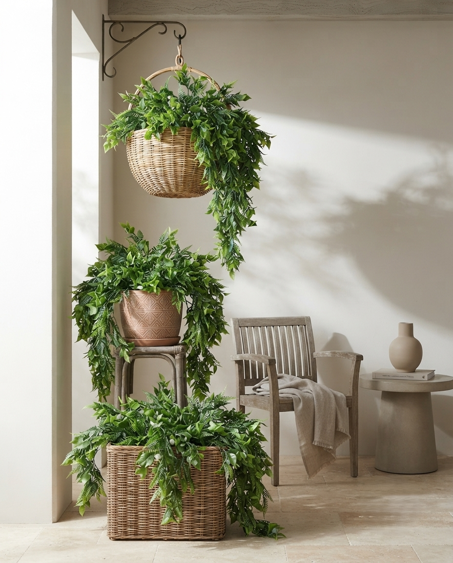Artificial Mixed Leaf Hanging Creeper 76cm