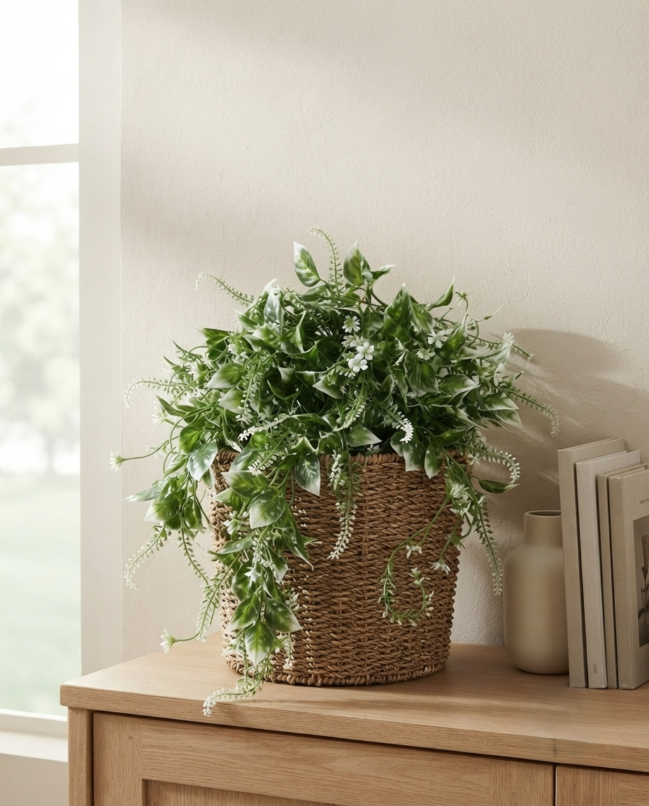 Artificial Variegated Hanging Creeper 76cm