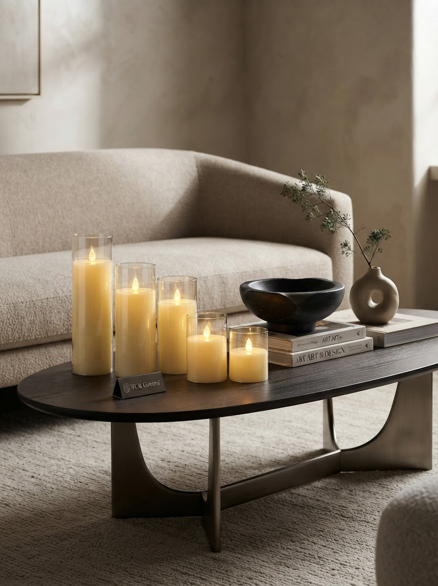 Golden Glow Flameless LED Candle Set