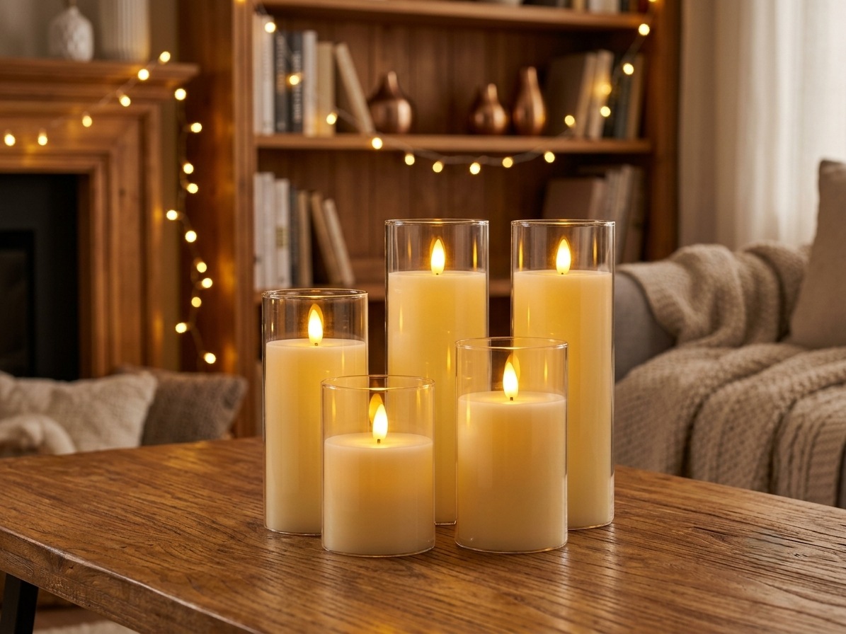 Golden Glow Flameless LED Candle Set