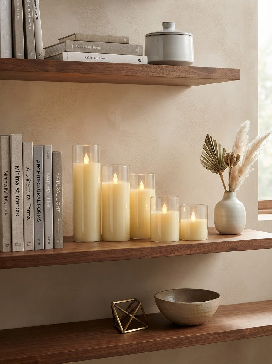 Golden Glow Flameless LED Candle Set