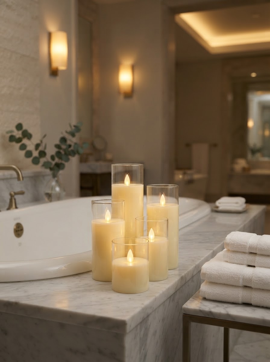 Golden Glow Flameless LED Candle Set