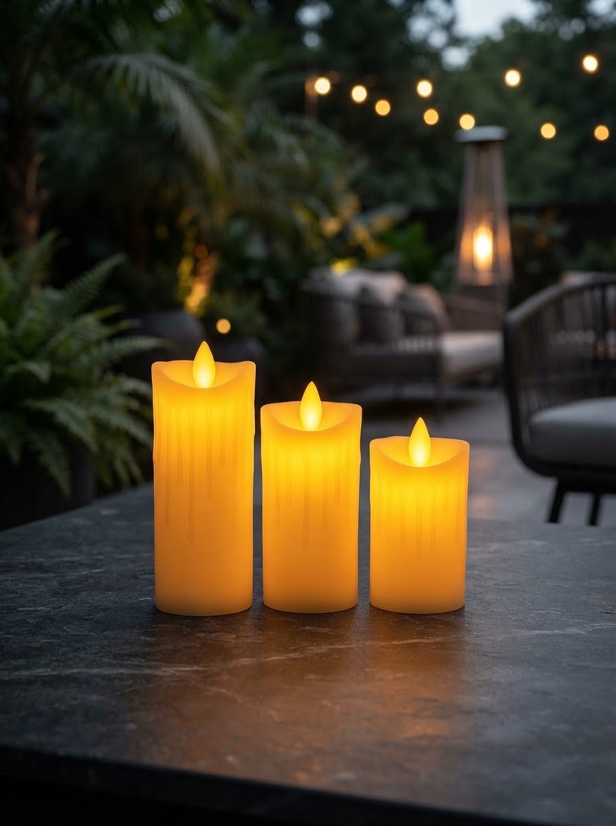 Aurelia Glow LED Candle Trio