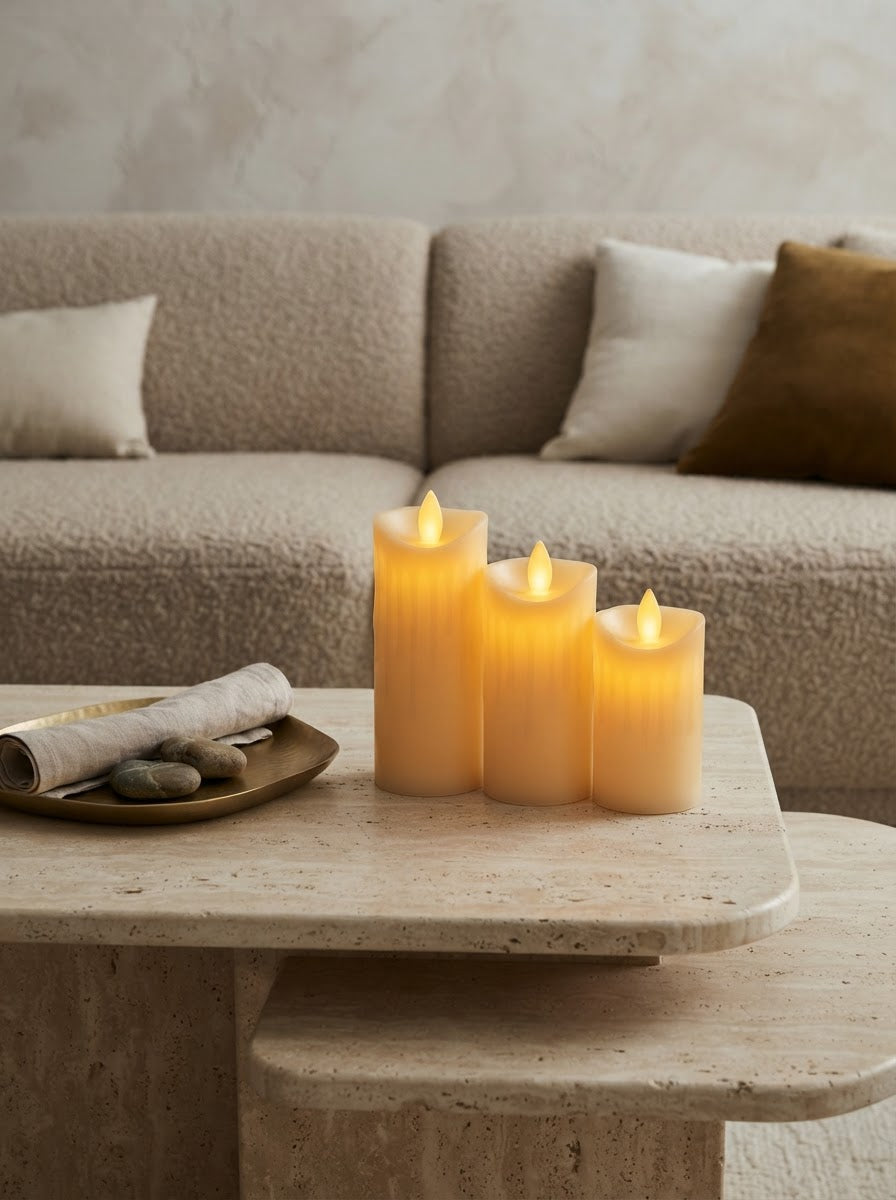 Aurelia Glow LED Candle Trio