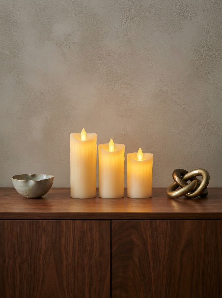 Aurelia Glow LED Candle Trio