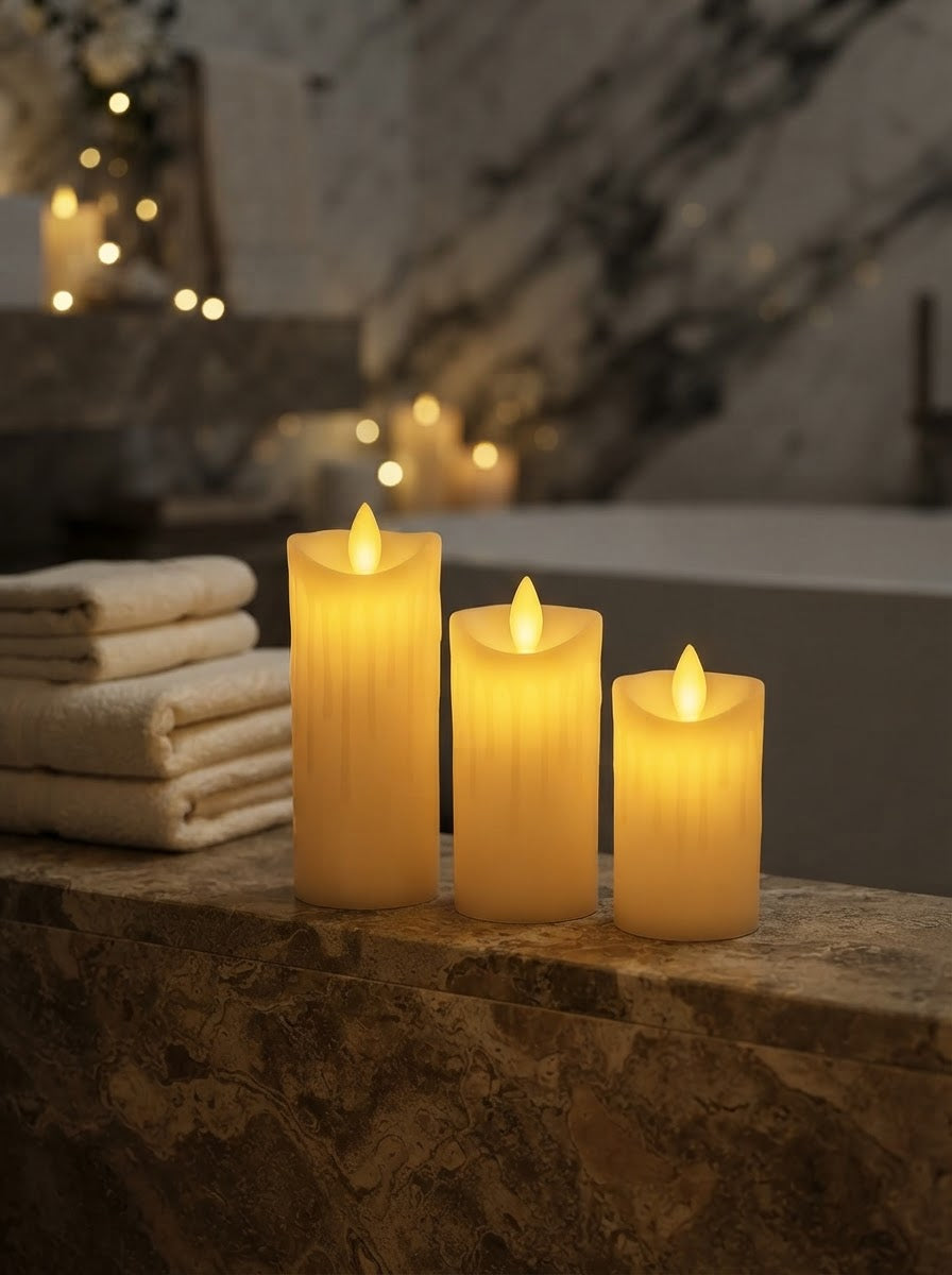 Aurelia Glow LED Candle Trio