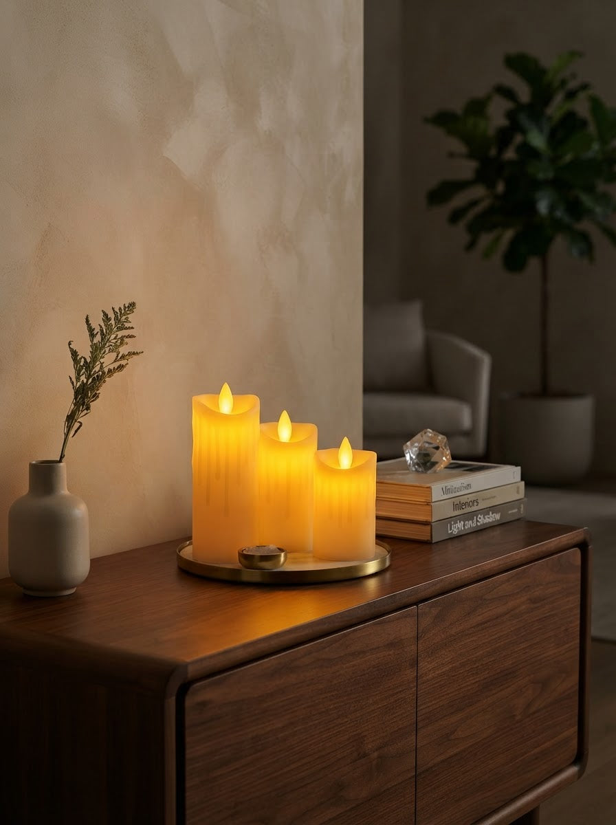 Aurelia Glow LED Candle Trio